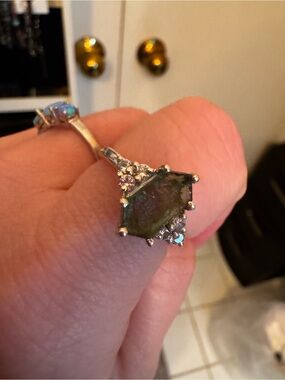 Sterling Silver Moldavite Ring